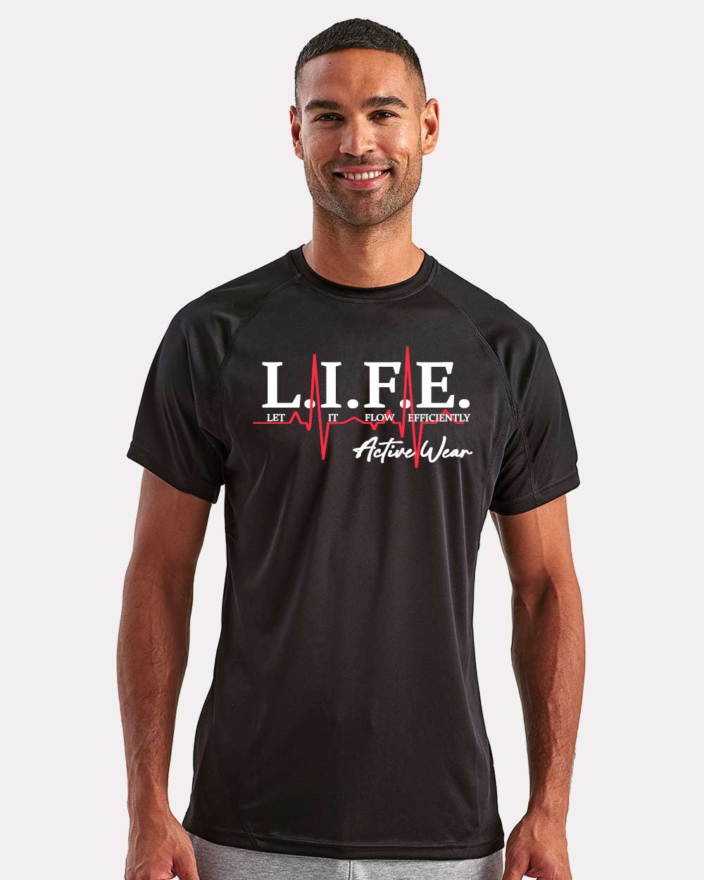L.I.F.E Let It Flow Efficiently Brand DRI-T-shirt