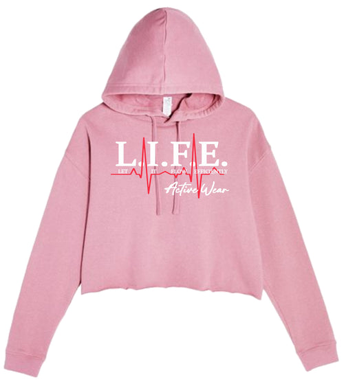 L.I.F.E Let It Flow Efficiently Brand Cropped Hoodie